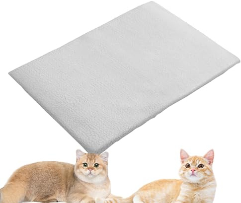Selbstwärmende Katzenbett-Matte, weiches beheiztes Haustierkissen, tragbares Thermokissen für Katzen, Hunde, Kätzchen und Welpen, perfekt für Innen- und Außenbereich, Balkon, Wohnzimmer und kaltes