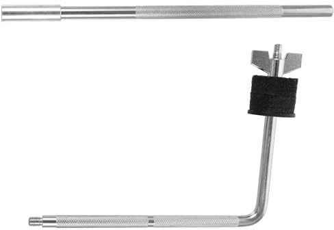 LIOOBO Accesorio de Brazo de Platillo Ajustable Metálico Extensión Corta para Batería, Soporte de Montaje para Platillos Splash y Crash, Adecuado para Bateristas Profesionales y