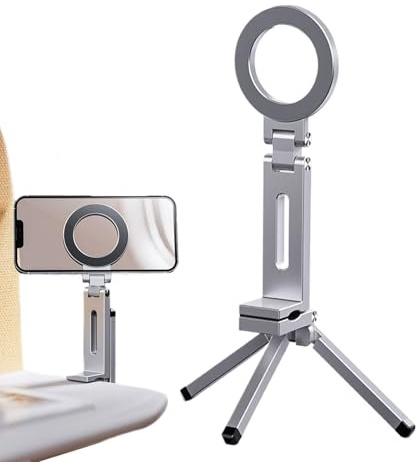 Treppiede Magnetico Supporto Regolabile Portatile per Cellulare | Treppiede Magnetico Tascabile Per Telefono per Casa, Ufficio, Viaggio, Registrazione Video, Selfie, Live