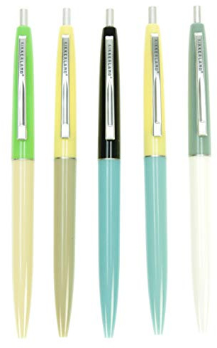 Kikkerland Retro Pens, Set of 5, Multi (4308-A)