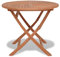 vidaXL Teck Massif Table à Dîner d'Extérieur Pliable Ronde Table de Jardin