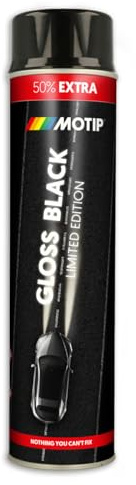 Motip Spray sprayfärg, svart (Gloss Black), 600 ml