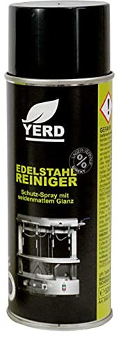Edelstahlschutz mit antistatischer Versiegelung: YERD Pflegemittel/Reiniger Spray, in Deutschland entwickelt/made in EU (1x 400ml Spray, Edelstahlreiniger mit Seidenmatt-Effekt)