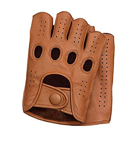 GEDASHU Motorradhandschuhe Herren Halbfinger Handschuhe Herren Sommer Atmungsaktiv Fahren Halbfinger Lederhandschuhe Ungefüttert Fitness Handschuhe Herren Fäustlinge