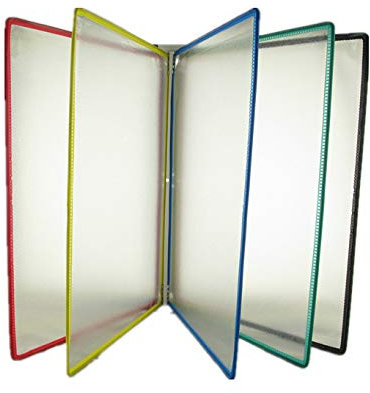 Wall Document Organizer, an der Wand montierter Dokumentenhalter, Flip-Aktenhalter, an der Wand montiertes magnetisches Display (PVC + Metall) (Größe: 10 Seiten) (Größe: 5 Seiten) (Size : 5 pages)