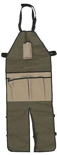 HERCHR Delantal De Carpintería, Delantales De Trabajo para Hombres, Delantal De Tienda De Carpintería, Delantal De Herramientas Ajustable, Delantal De Trabajo De Tela Oxford Duradero con Bolsillos
