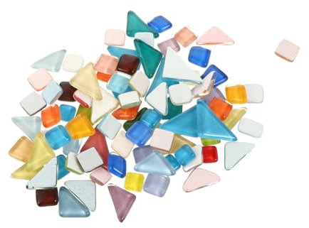 NUOBESTY 200g Mosaico Creativo Di Pietre Colorate Per Artigianato Materiale Per Decorazioni Resistente All Umidità e Al Calore Per Progetti Artistici e Fai Da Te