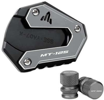 Motorrad Seitenständer Unterstützungsplatte Für Ya&maha MT125 Mt 125 MT-125 MT 125 2014-2023 Motorradzubehör Seitenständer Vergrößern Verlängerung Reifenventil Luftkappen