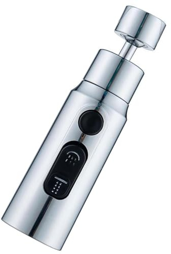 Xiciki 360° Swivel Kitchen Tap Spray Head with 3 Functions, Tap Extender for Kitchen Sink, Faucet Adapter and Aerator for Sink Attachment