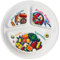 Thorness Assiette de contrôle des portions en mélamine colorée pour adultes pour encourager une alimentation saine, plaque de régime en mélamine divisée visuellement pour minceur et perte de poids