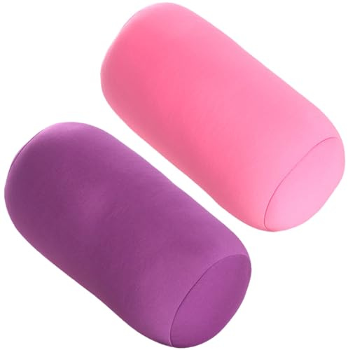 Keuyeo 2 Stück Mikrokügelchen-nackenkissen, Weiches Reise-sitzsack-wurfkissen, Nacken- Und Arm-rückenstütze, Rollenkissen Für Flugzeug, Auto, Reisen, Liegestuhl, Schlafen