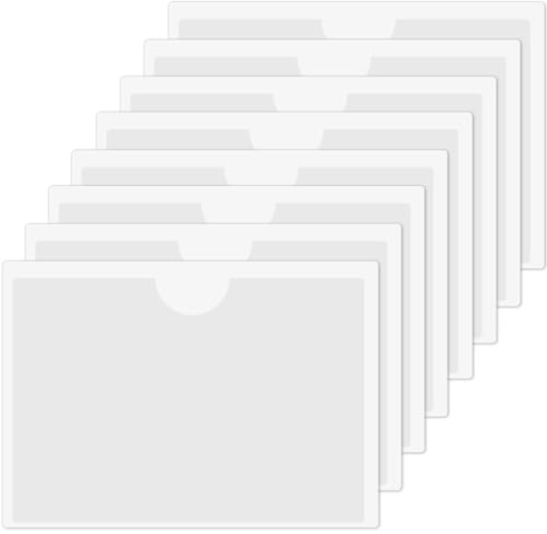 105 Piezas 10 x 6 cm Fundas Autoadhesivas Transparentes Tarjetas Visita, Resistentes al aguaTarjetas Visita,Fundas PVC,Adhesivo permanente Fácil aplicación,para Oficina