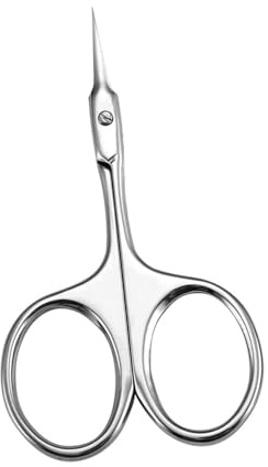 Tijeras para cutículas, puntas curvadas finas, kit de aseo preciso para cejas, pestañas, uñas, piel seca