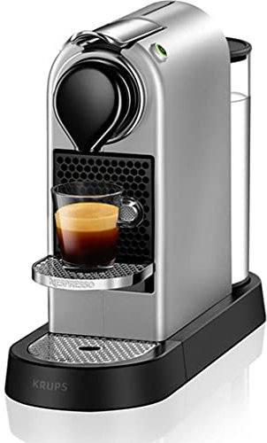 Krups YY2733FD Machine à Café Nespresso Citiz Espresso Lungo Capsules 19 Bars Réservoir 1L Cafetière Expresso Silver