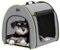 Petsfit Hundebox faltbar für kleine Hunde Katzen Kaninchen, Hundebox für Zuhause Transportbox Hund Hundeschlafbox haltbar gemütlich mit Anti-offener Reißverschluss und Plüschkissen,S, Hellgrau
