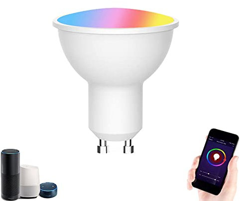 Zigbee GU10 Smart Bulb 5W (50W), compatibile con Hue*, Alexa e Google (Hub richiesto), dimmerabile LED Smart Spotlight, RGBCCT (Zigbee-1)