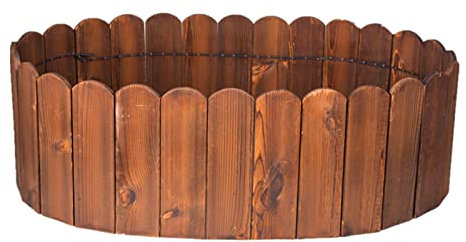 GOCHUSX Holzzaun, Landschaftsumrandung Im Freien, Flexible Dekorative Bordüre, Baumzäune, Garten- Und Hofpflege (Farbe : Braun, Größe : 118cmx70cm)