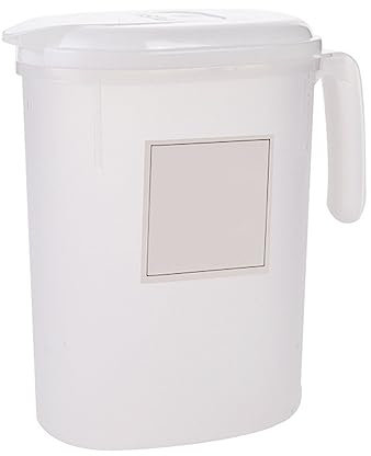 MISNODE 1.8L Water Pitcher, Plastic Juice Bottle Refrigerator Water Carafe for Iced Tea Juice Beverage Milk, Water Bottle Beverage Cooling Bucket for Home Bar Party