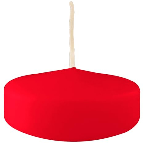 Velas flotantes grandes, diámetro 7 cm, 12 unidades - Indian Red