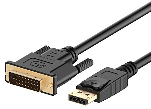 Swiixxer Cable displayport (DP) vers DVI, Plaque Or, 6 Pieds