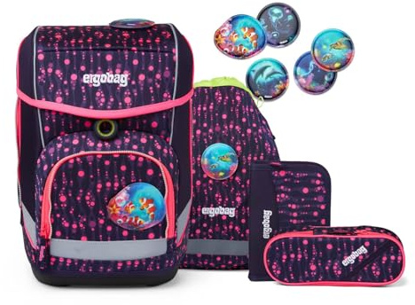 ergobag Cubo Lumi Schulranzen Set 5-TLG. Bärmuda Viereck (2021)