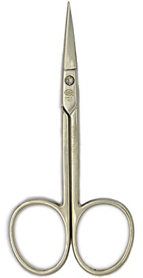 Baruffaldi 102 - Forbici per Cuticole in acciaio - adatte per Manicure e Pedicure - con Custodia Protettiva - forbicine per mani e piedi - Made in Italy