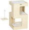 PawHut Katzenhöhle, 3-stufiger Katzenschrank mit Kissen, Katzenhütte, Katzenhaus mit falschem Mausspielzeug, katzenmöbel, Indoor, Eiche, 34 x 34 x 60 cm