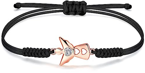 JENDEAR SHINE Seil Armband für Damen Mädchen, Handgeflochtene Kette mit Zirkonia-Charm, Muttertag, Geburtstag, Abschlussfeier, Freundschaftsschmuck, Geschenk