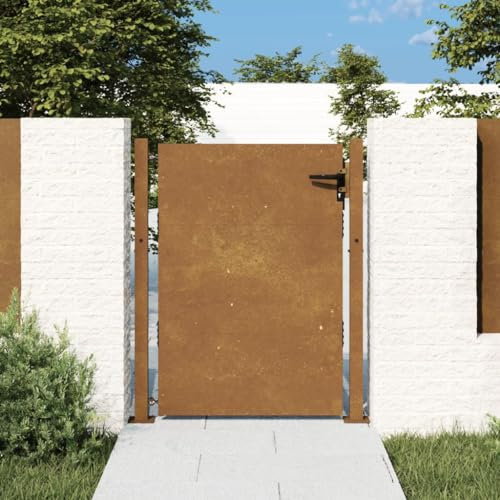 Rantry Portón de Jardín de Acero Corten con Sistema de Cerradura - Diseño Elegante y Resistente