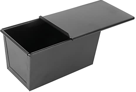 BEBEMOKO Moldes Para Pan Con Tapa Deslizante De 250g, Acero Inoxidable, Antiadherente, Para Hornear Pan De Molde, Utensilios Para Horno, Adecuado Para Hogar y Restaurante