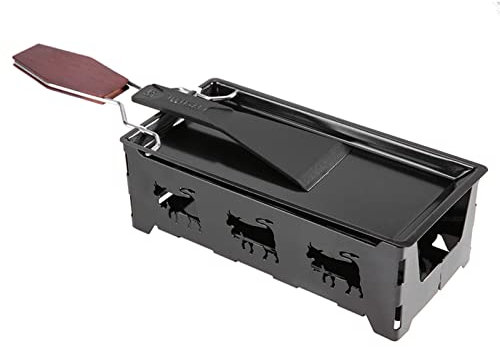 Set per Grigliare Raclette per Formaggio, Teglia da Forno Rotaster con Spatola, Padella per Raclette Portatile Pieghevole Padella Antiaderente per Formaggio, Strumento per