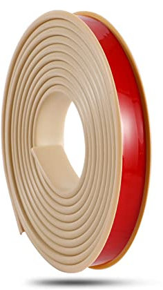 CRCRC Kantenanleimung, U-Kanal-Kantenverkleidung, 5 m Flexible, Selbstklebende U-Kanal-Formverkleidung, for Schränke, Sperrholz, Tische, Kantenschutz(Beige,12mm)