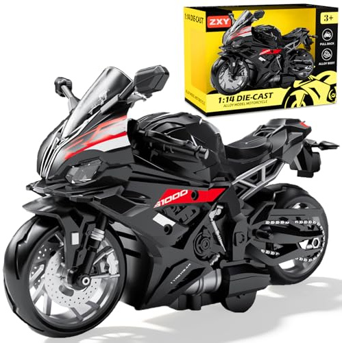 VorPrillynt Modellini Moto, Moto Giocattolo, Moto, Mini Moto, Per Feste Di Compleanno(nero)