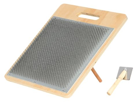 lyanny Ensemble De Planche De Mélange De Laine, Planche À Carder Facile À Utiliser, Cardes À Laine Manuelles, Pour Débutantes À Passionnées Maman Grand-Mère Tricot Feutrage À Domicile