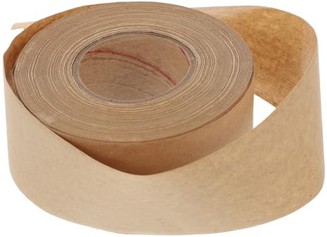 FOMIYES Ruban Adhésif Kraft Gommé à Eau 50 M Rouleau en Papier Robuste pour Emballage de Colis et Collage d'Objets d'Artisanat