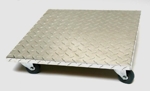 Möbelroller/Pflanzenroller (Profi) 50x50 cm, Alu, 150 kg, PU-Rolle, Marke: Szagato, Made in Germany (Design-Pflanzenroller Transportroller Rollbrett)