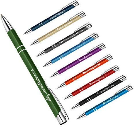 polar-effekt 1 Metall Oleg Kugelschreiber mit Personalisierter Gravur Geschenk-Idee (Grün)