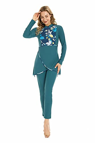 BaJooruly Lange Ärmel Full Cover Badeanzug Muslimische Bademode Islamischer Burkini Hijab Modest Badeanzug