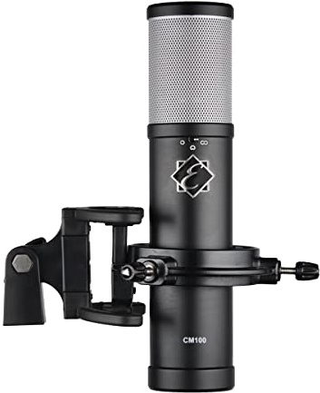 EAGLETONE CM100 Studio-Mikrofon mit Lampe mit wählbarer Richtcharakteristik, ideal für Studio, Mao, Stimme und Instrumente