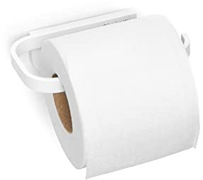 Brabantia - Porte-Rouleau de Papier Toilette Mindset - Convient à Tous Les Formats de Rouleaux Ordinaires - Montage Mural - Accessoire de Salle de Bains - Fresh White - 4,2 x 8,6 x 14 cm