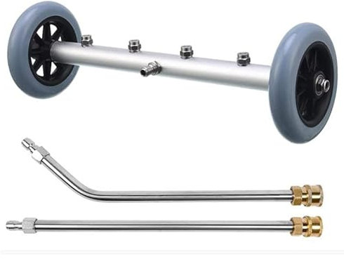 Aim Tools 16 Inch Pressure Washer Undercarriage Cleaner, Car Chassis Washer 4000PSI, Under Car Wash, 1/4 Quick Connect, with Straight Extension and 45° Angled Wands