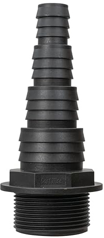 Multi Size Hose Tail CONNECTORS for Corrugated Pond Pipe (Range of Sizes) Sent from UK! (1.5 BSPM(47.6mm Across Thread)-20/25/32/40mm)