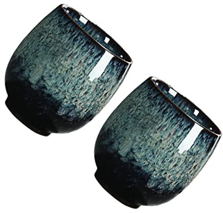 UPKOCH Lot De 2 Tasses à Thé Kung Fu En Céramique 150 Ml Tasses à Thé Délicates Vertes Compatibles Bureau Et Dégustation De Ensemble Traditionnel Pour Amateurs De