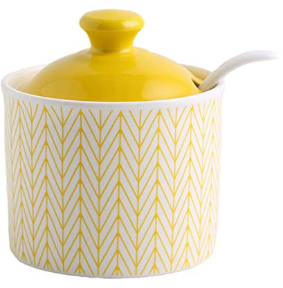 Zuccheriera retrò con coperchio, Zuccheriera Nordic Blue con coperchio, Barattolo for decorazioni for la cucina, Zuccheriera, Barattolo for spezie a prova di umidità e polvere, for caffè-Rosso-250ml (