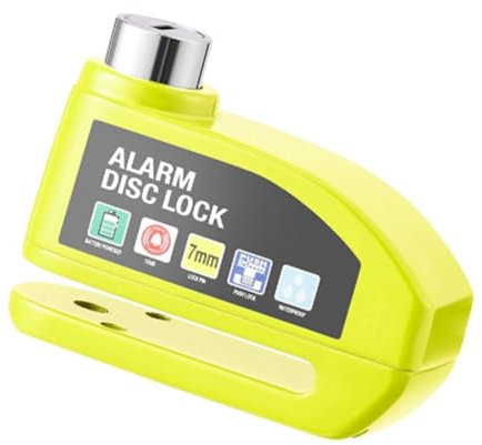 Osmond Bicicleta Vehículo Eléctrico Motocicleta Rueda Disco Freno Cerradura Seguridad Antirrobo Motocicleta Candado Disco Cerradura Amarillo