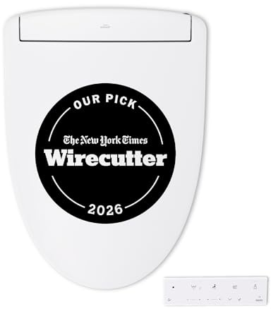 TOTO WASHLET S5 Electronic Bidet Toilet Seat with Instantaneous Water Heating, PREMIST and EWATER+ Wand Cleaning, Elongated, Cotton White - SW3446#01