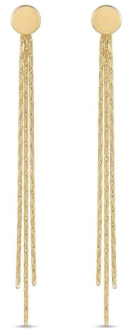 Ohrringe Gold Hängend für Damen Goldene Ohrringe Damen mit Lange Ketten, Hypoallergen Schmuck für Festliche Anlässe und Alltag