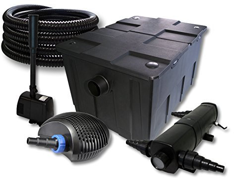 SunSun Filterset för 60 000 l damm med 18 W dammklarare och 40 W ECO pump 25 m slang fontän