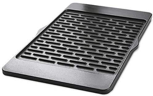 Weber Spirit Gasgrill-Platte der Serie 300 / Wendbare Gusseisen-Plancha mit Antihaft-Oberfläche, Strapazierfähiges Grillzubehör, 44 x 30 cm, Schwarz