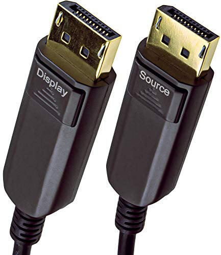 kenable Long DisplayPort v1.4 Active Optical Cable AOC HDR 32Gbps 8K 60Hz 4K 120Hz 15m [15 metres]